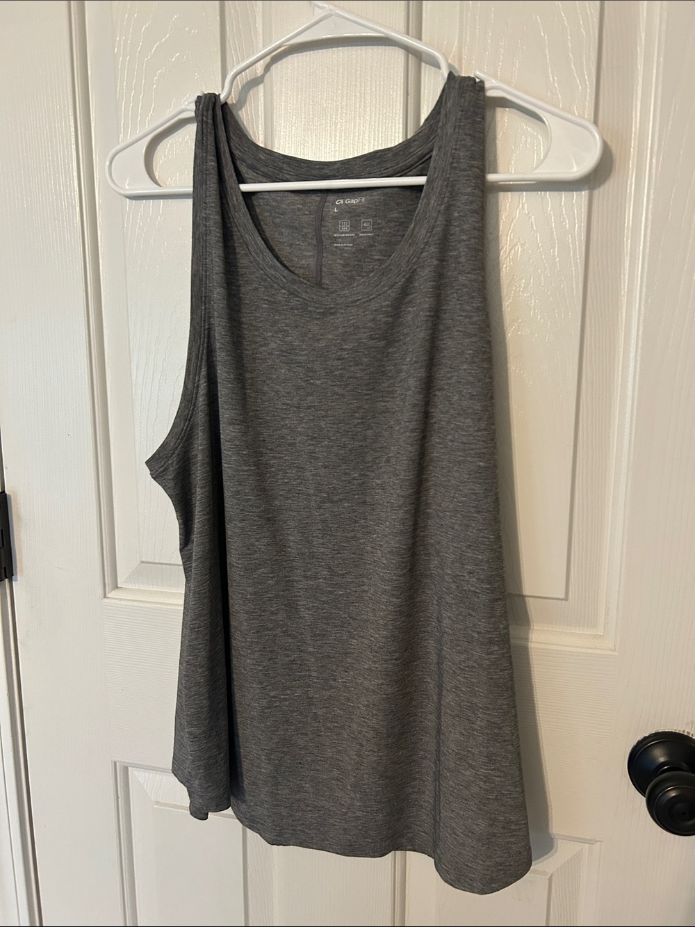 Gap Fit Charcoal Gray Scoop Neck Athletic Tank Top L